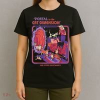 Portal To The Cat Dimension Halloween T-Shirt thumb 4