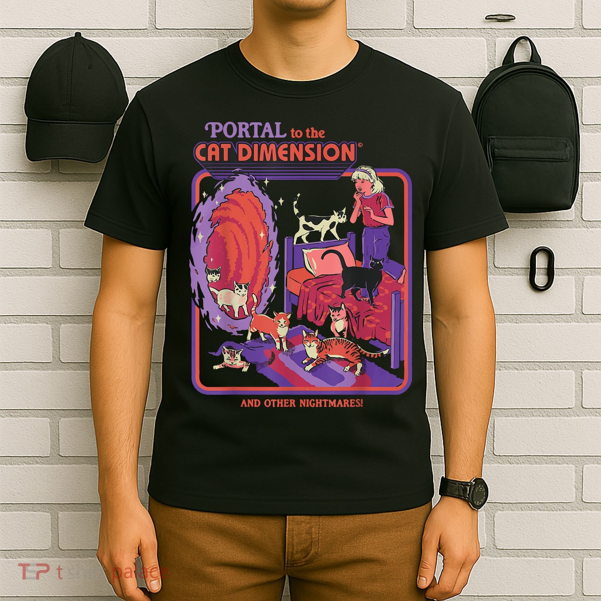 Portal To The Cat Dimension Halloween T-Shirt