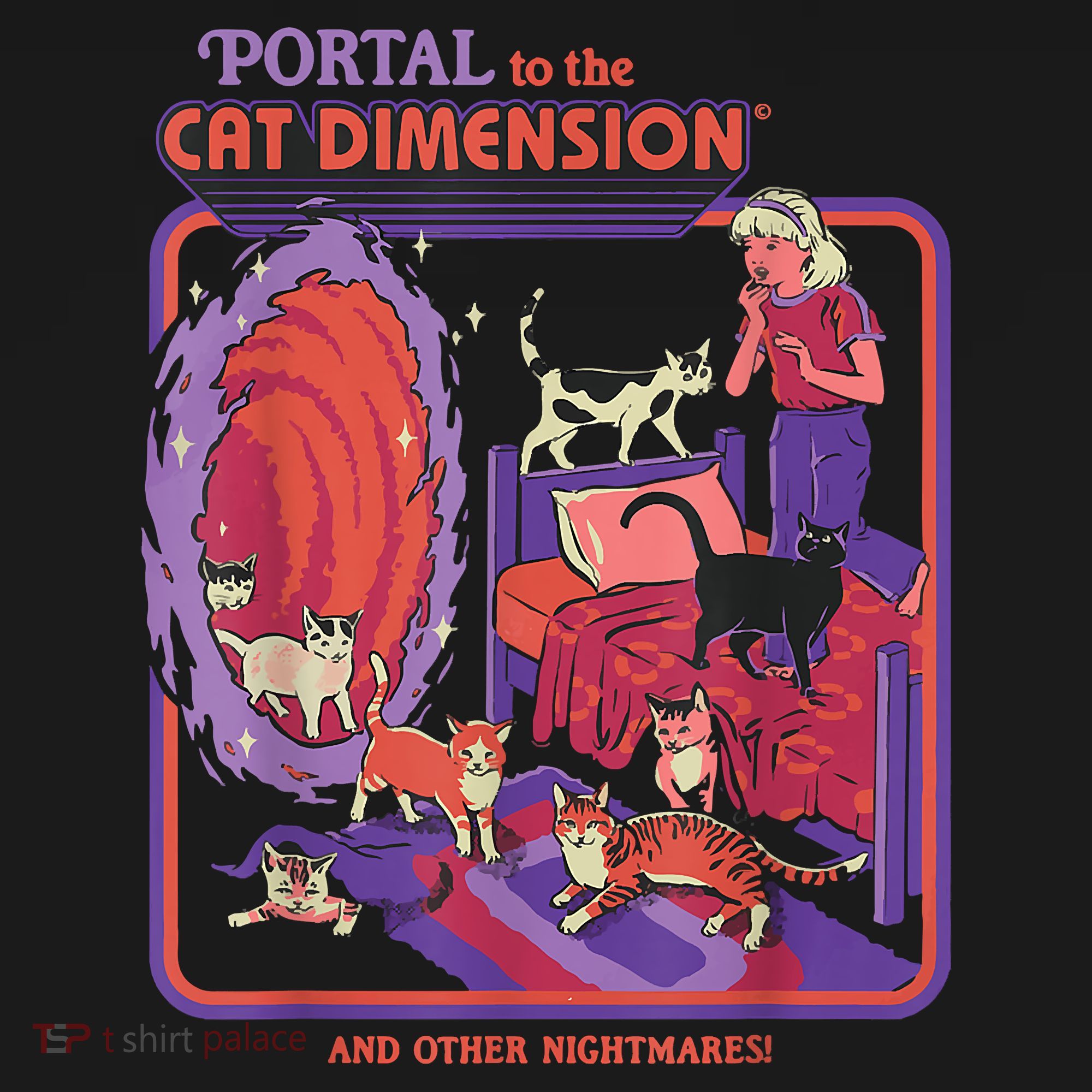 Portal To The Cat Dimension Halloween T-Shirt