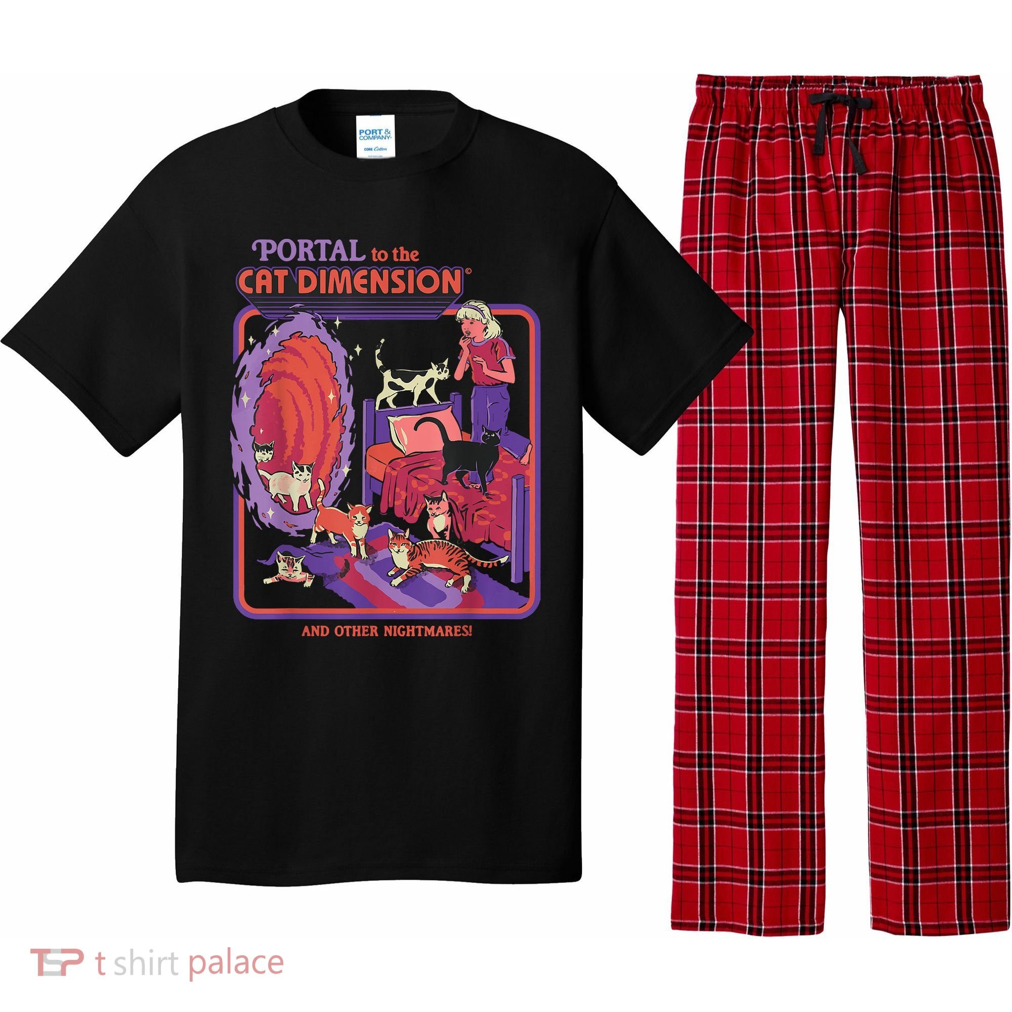 Portal To The Cat Dimension Halloween Pajama Set