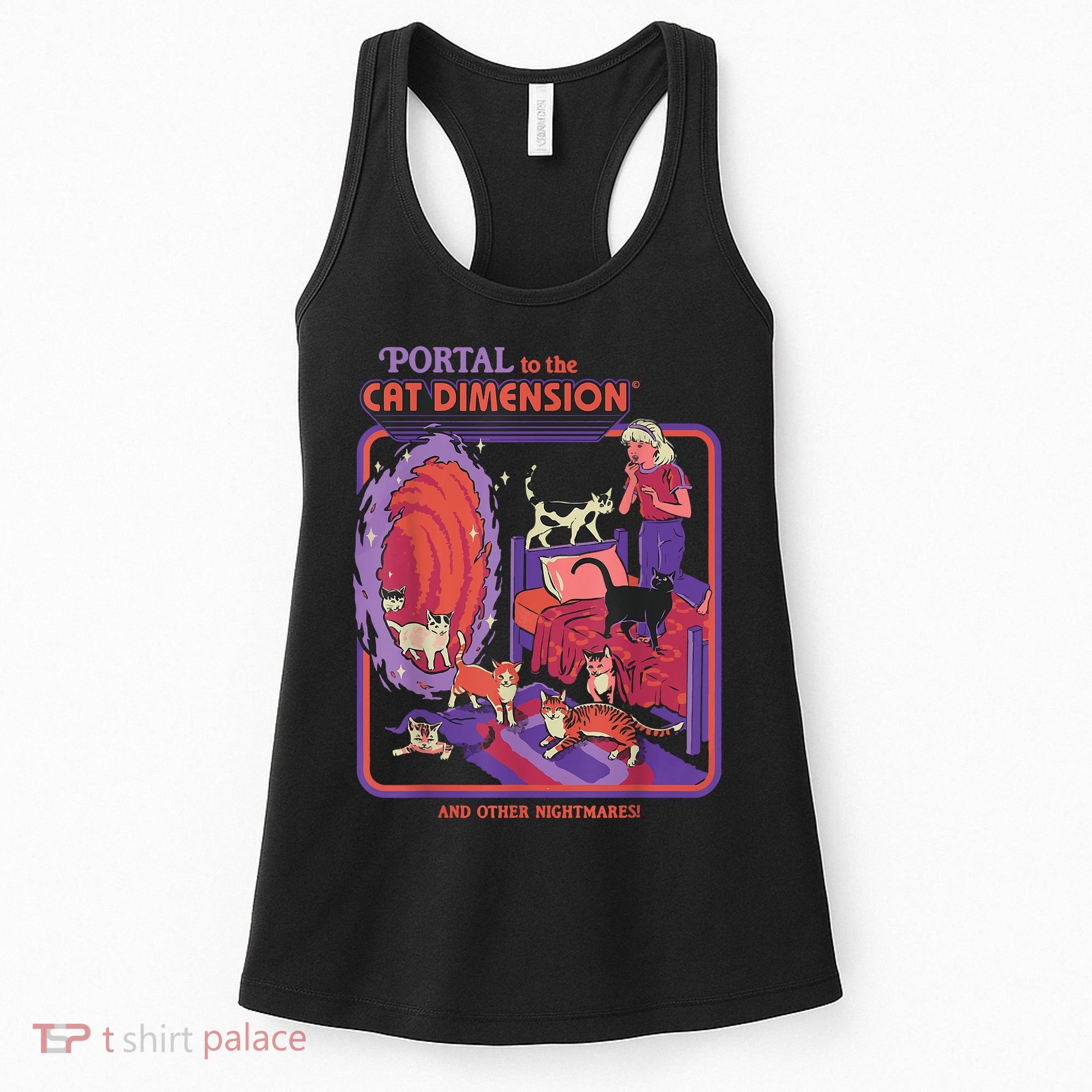 Portal To The Cat Dimension Halloween Women's Tank Top