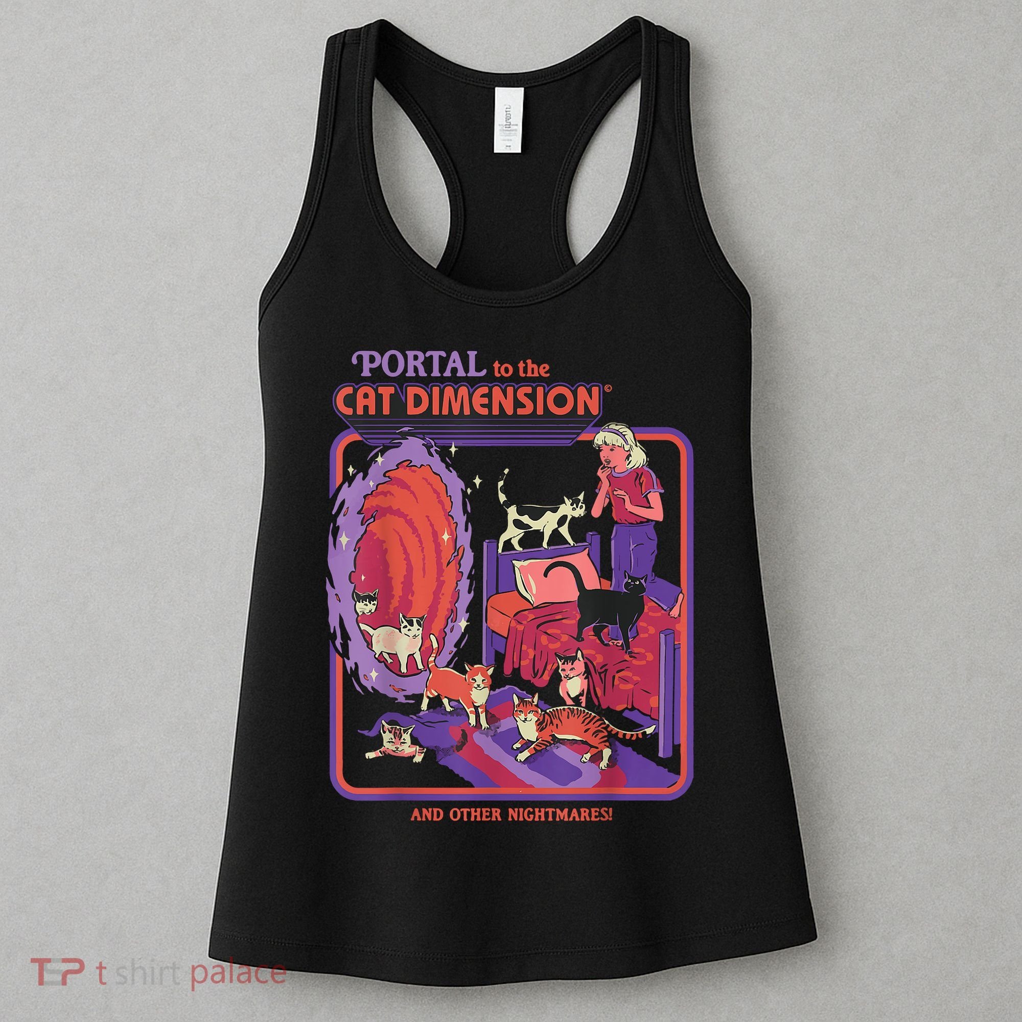 Portal To The Cat Dimension Halloween Women's Tank Top