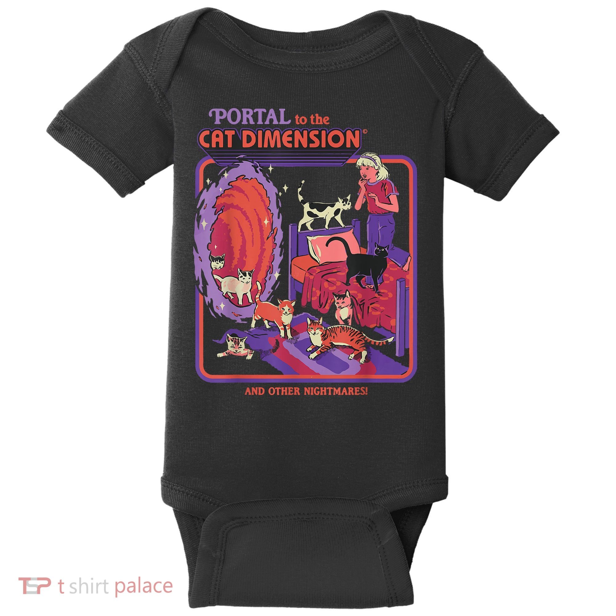 Portal To The Cat Dimension Halloween Baby Bodysuit