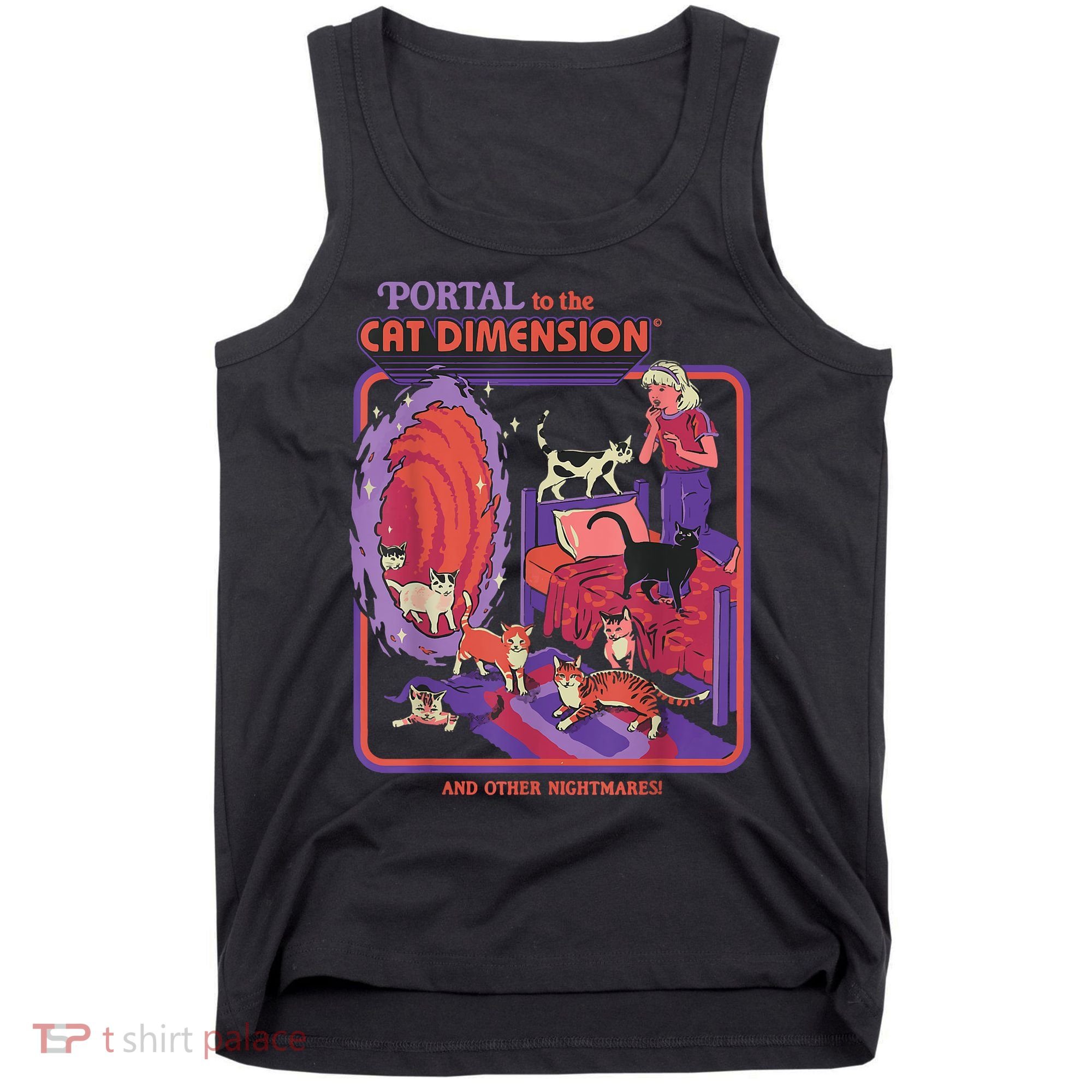 Portal To The Cat Dimension Halloween Tank Top