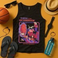 Portal To The Cat Dimension Halloween Tank Top thumb 4