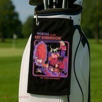Portal To The Cat Dimension Halloween Golf Towel thumb 2
