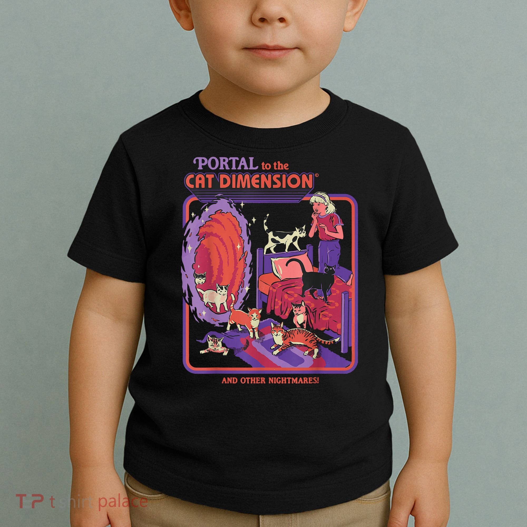 Portal To The Cat Dimension Halloween Toddler T-Shirt