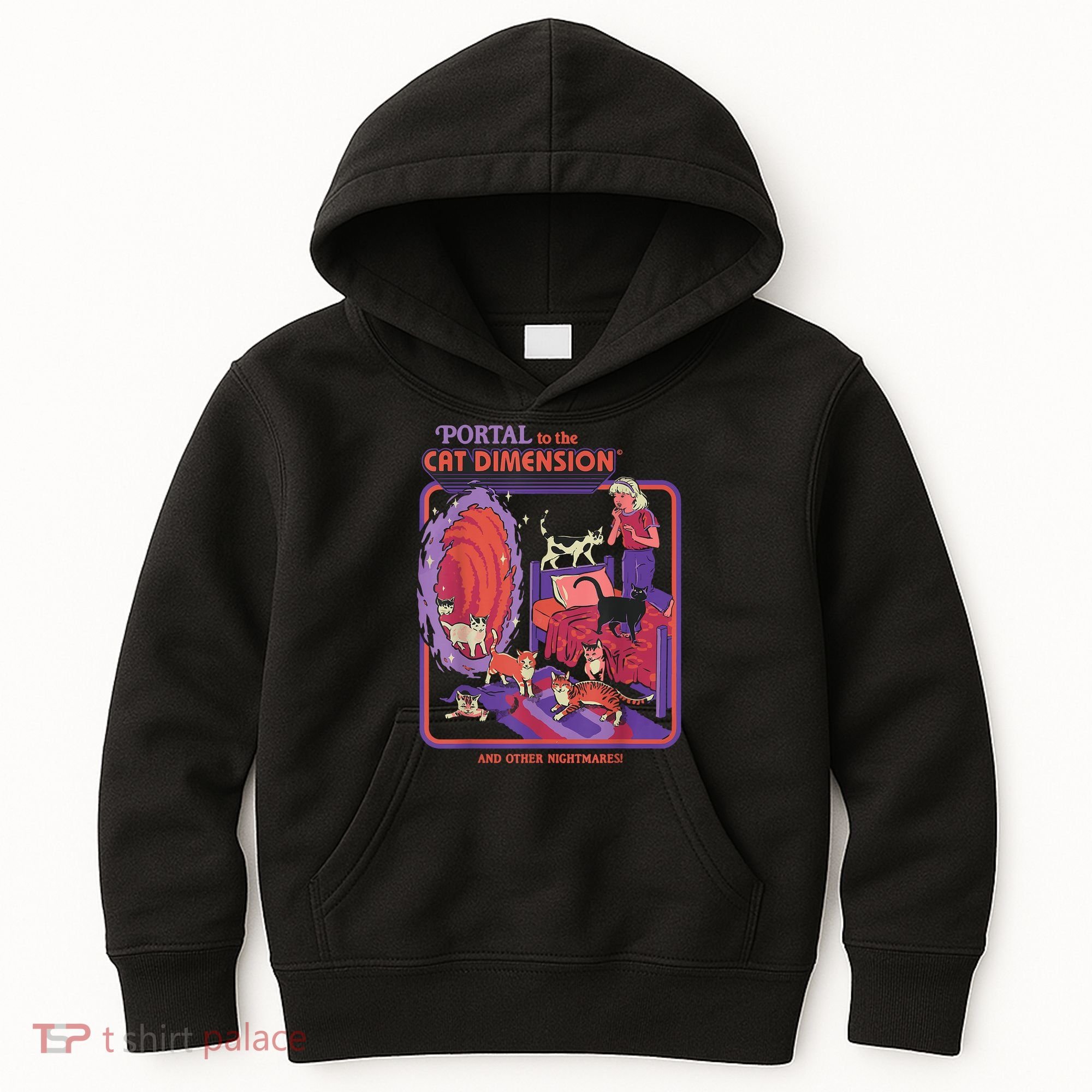Portal To The Cat Dimension Halloween Kids Hoodie