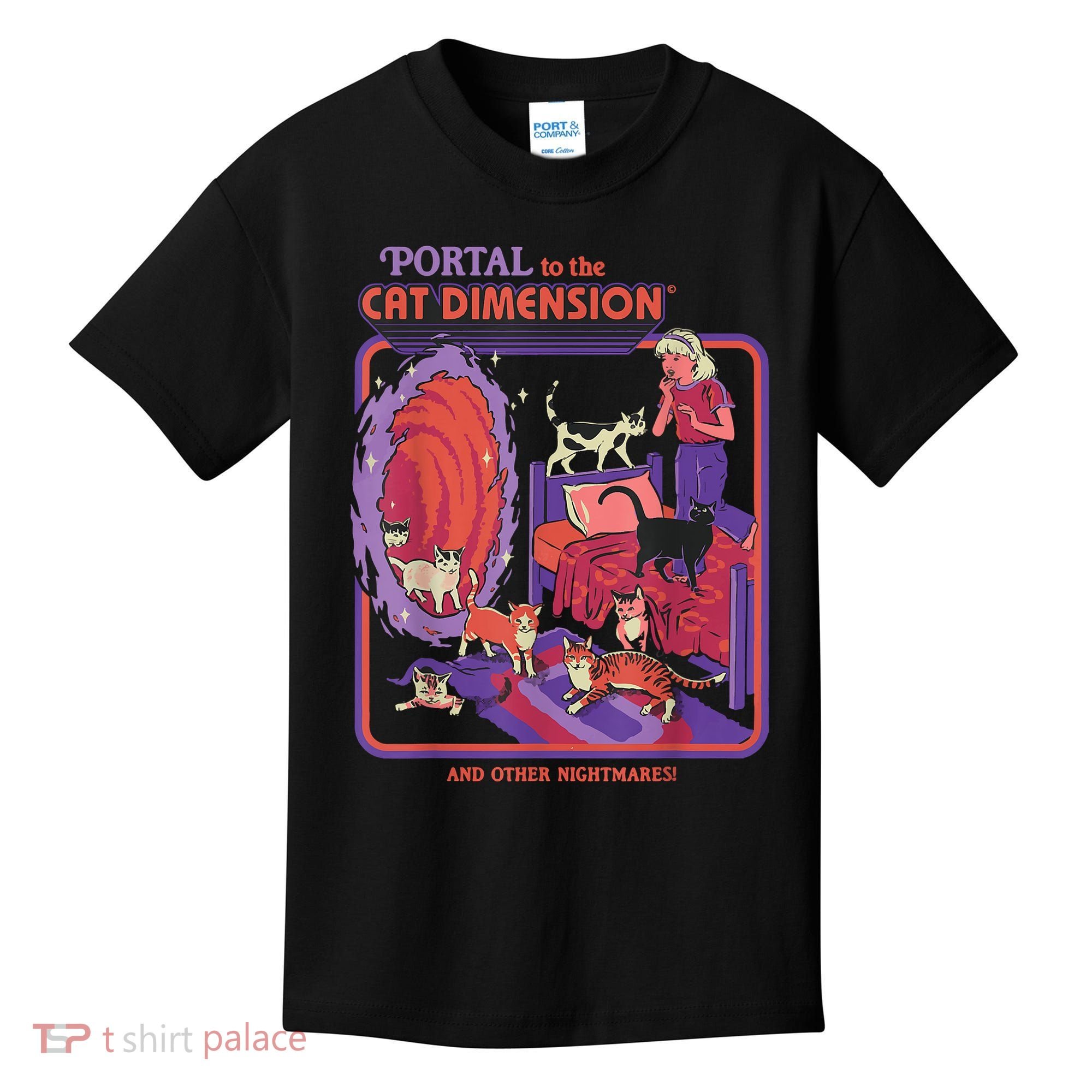 Portal To The Cat Dimension Halloween Kids T-Shirt