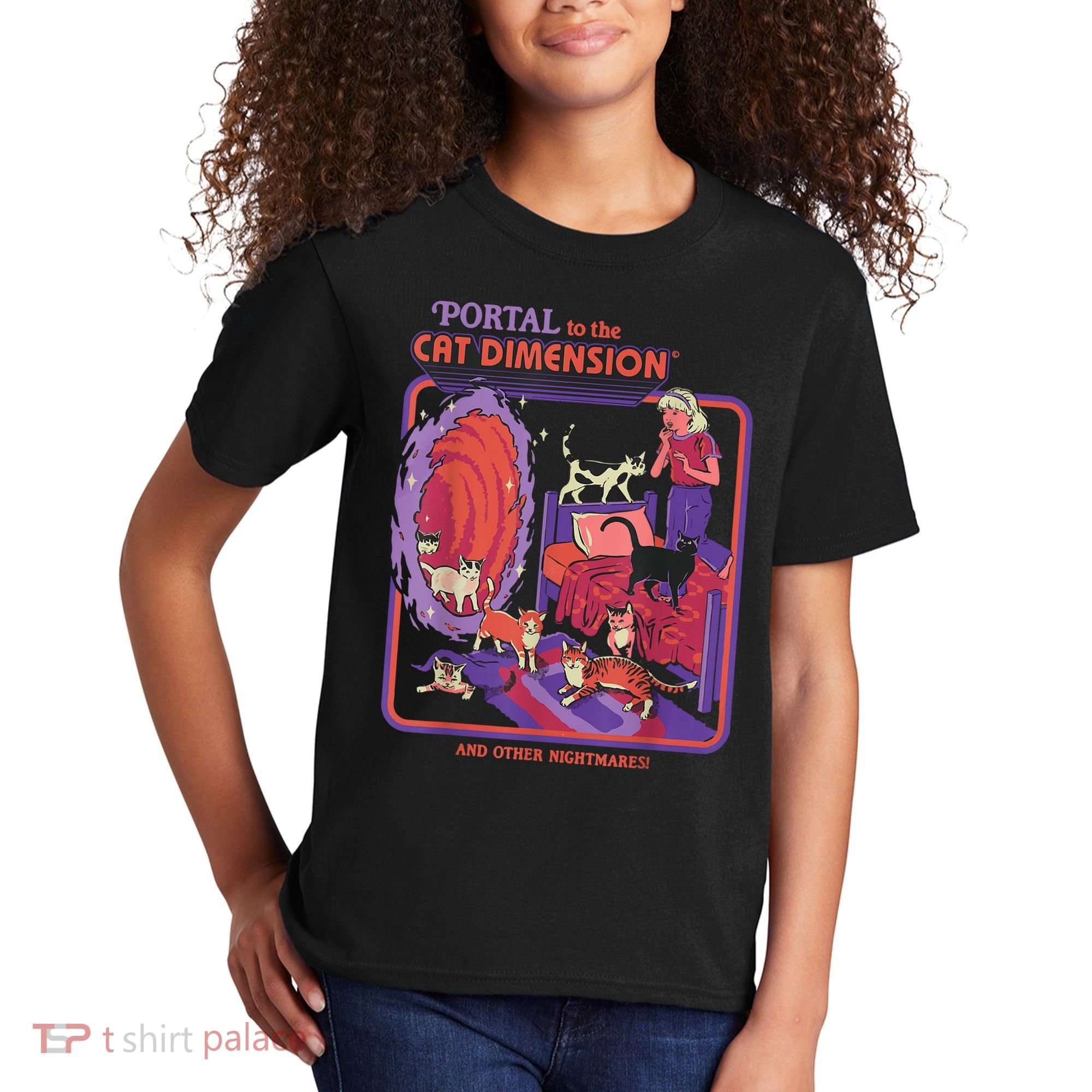 Portal To The Cat Dimension Halloween Kids T-Shirt
