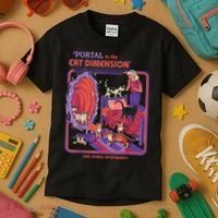 Portal To The Cat Dimension Halloween Kids T-Shirt thumb 3