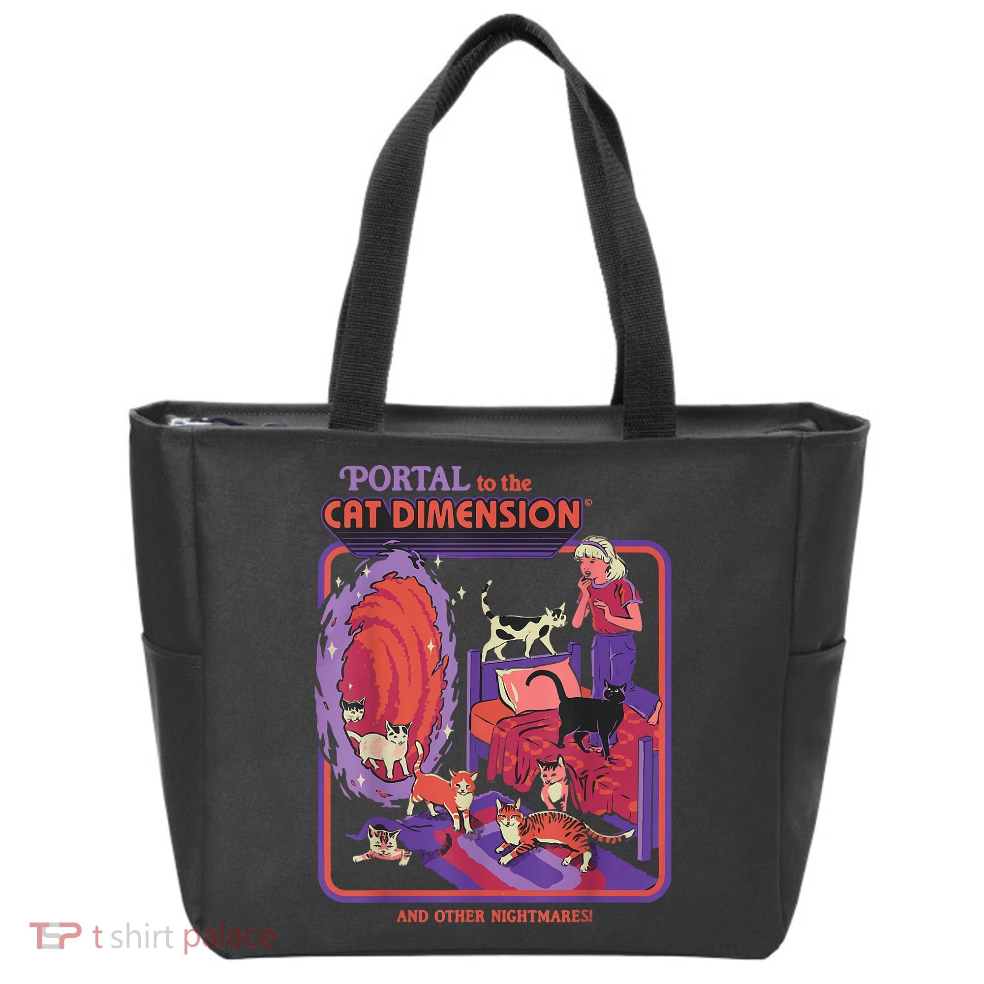 Portal To The Cat Dimension Halloween Tote Bag