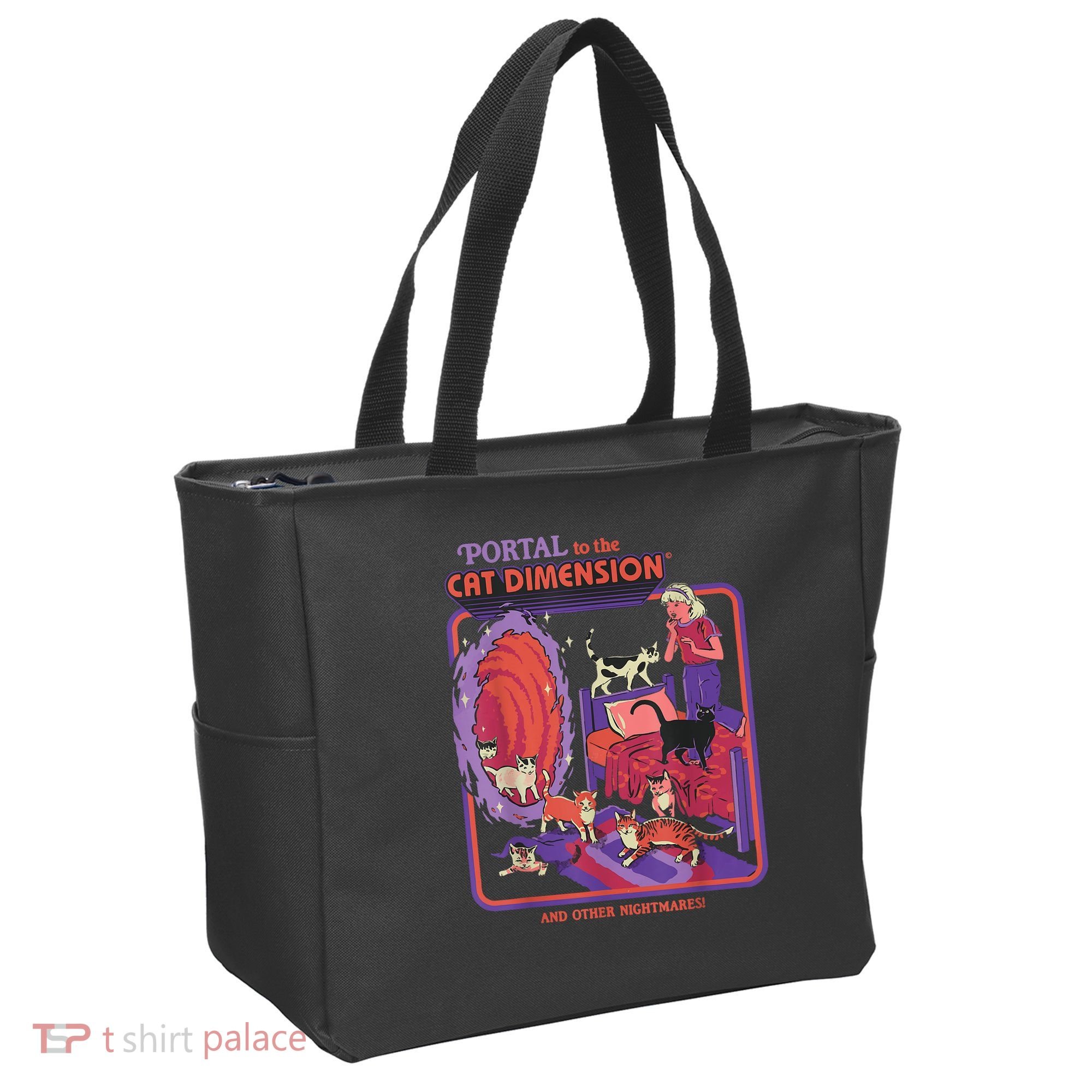 Portal To The Cat Dimension Halloween Tote Bag
