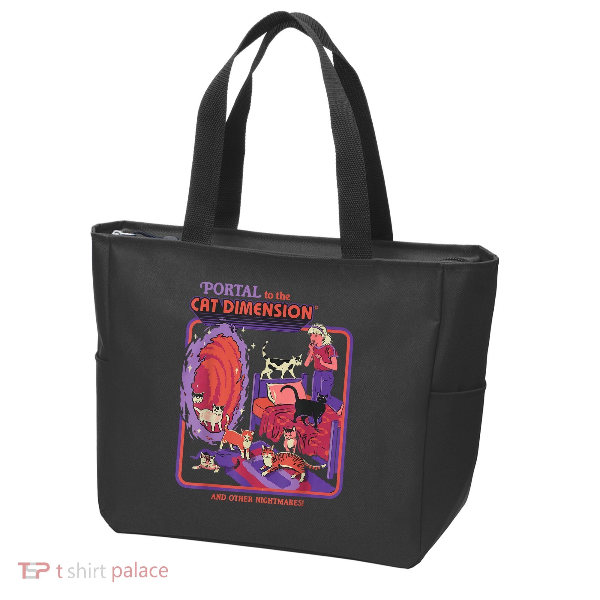Portal To The Cat Dimension Halloween Tote Bag