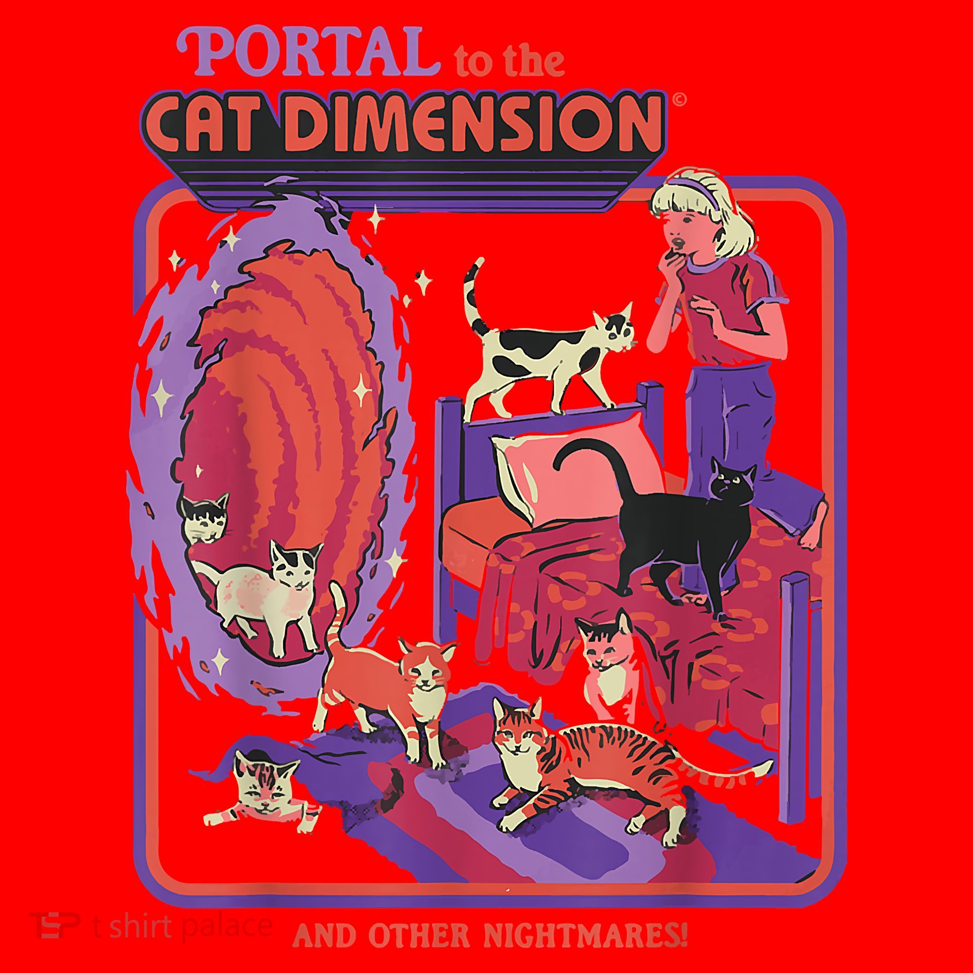 Portal To The Cat Dimension Halloween Santa Hat