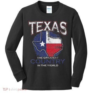 Proud Texan Texas Kids Long Sleeve Shirt