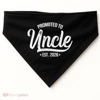 Promoted To Uncle EST 2026 USA-Made Doggie Bandana thumb 0
