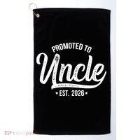 Promoted To Uncle EST 2026 Golf Towel thumb 0