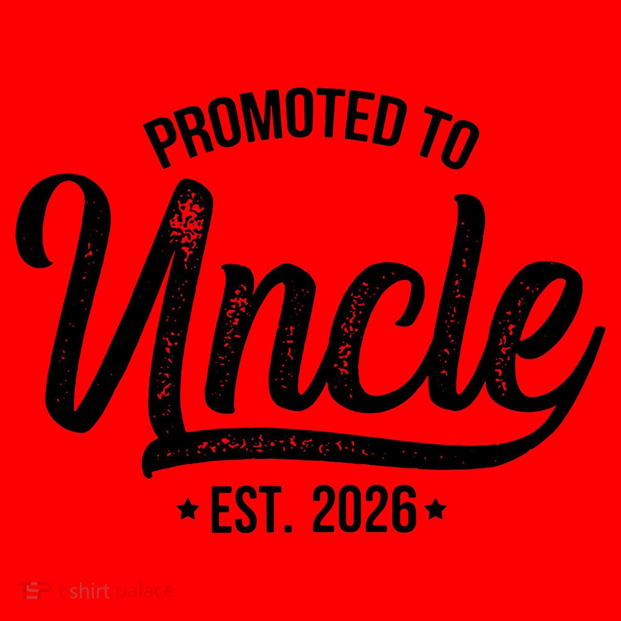 Promoted To Uncle EST 2026 Santa Hat