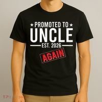 Promoted To Uncle Again EST 2026 T-Shirt thumb 3