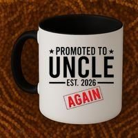 Promoted To Uncle Again EST 2026 Coffee Mug thumb 2