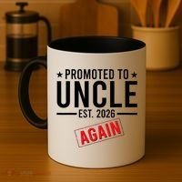 Promoted To Uncle Again EST 2026 Coffee Mug thumb 4