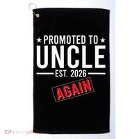 Promoted To Uncle Again EST 2026 Golf Towel thumb 0