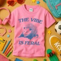 Possum The Vibe Is Feral Kids T-Shirt thumb 3