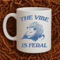 Possum The Vibe Is Feral Coffee Mug thumb 2