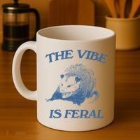 Possum The Vibe Is Feral Coffee Mug thumb 4