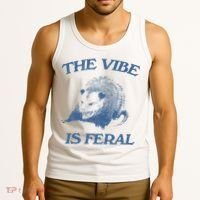 Possum The Vibe Is Feral Tank Top thumb 3