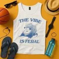 Possum The Vibe Is Feral Tank Top thumb 4