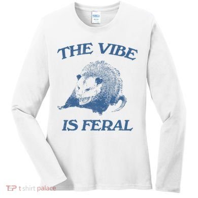 Possum The Vibe Is Feral Women's Long Sleeve Shirt