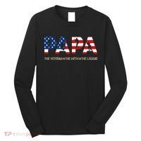 Papa The Veteran The Myth The Legend Long Sleeve Shirt thumb 0