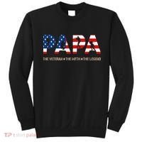 Papa The Veteran The Myth The Legend Sweatshirt thumb 0