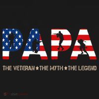 Papa The Veteran The Myth The Legend T-Shirt thumb 7