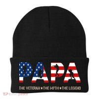 Papa The Veteran The Myth The Legend Beanie thumb 0