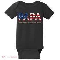 Papa The Veteran The Myth The Legend Baby Bodysuit thumb 0