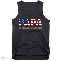 Papa The Veteran The Myth The Legend Tank Top thumb 0