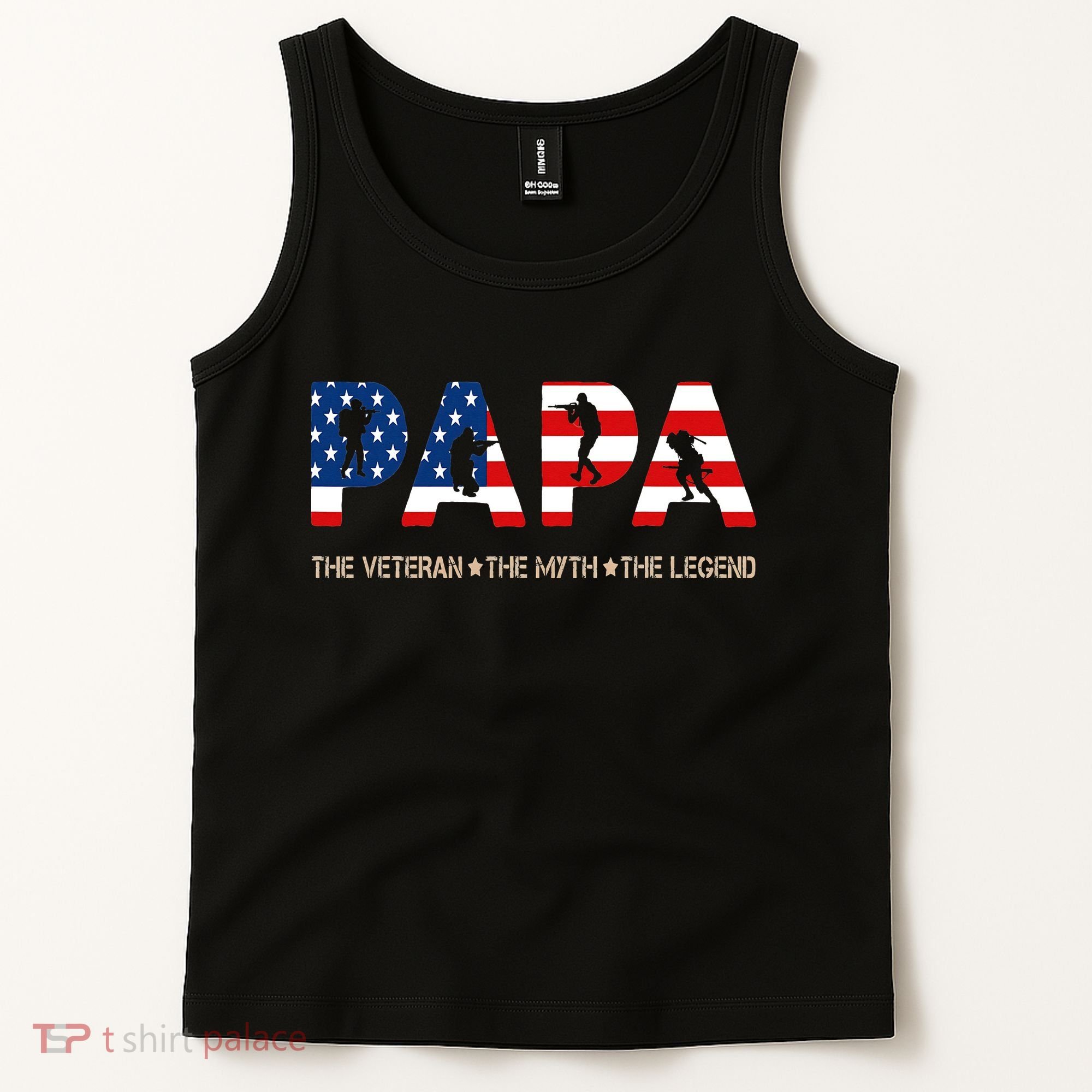 Papa The Veteran The Myth The Legend Tank Top
