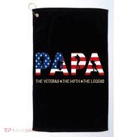 Papa The Veteran The Myth The Legend Golf Towel thumb 0