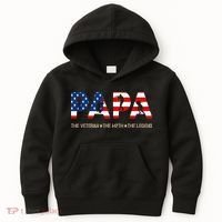 Papa The Veteran The Myth The Legend Kids Hoodie thumb 0
