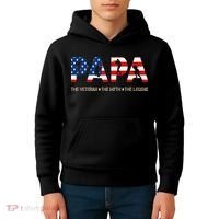Papa The Veteran The Myth The Legend Kids Hoodie thumb 4