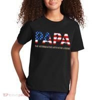 Papa The Veteran The Myth The Legend Kids T-Shirt thumb 2