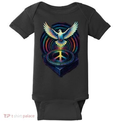 Peaceful Turntable Vibes Baby Bodysuit