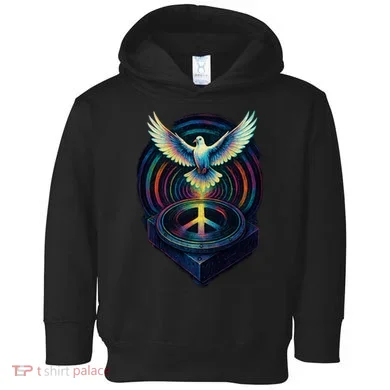 Peaceful Turntable Vibes Toddler Hoodie