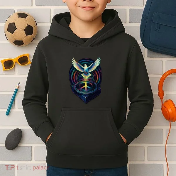 Peaceful Turntable Vibes Kids Hoodie