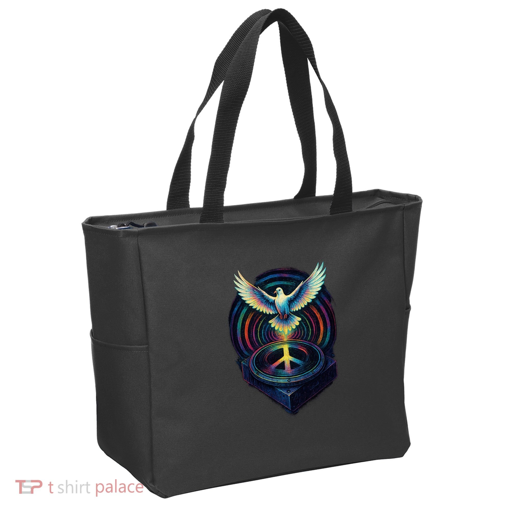 Peaceful Turntable Vibes Tote Bag