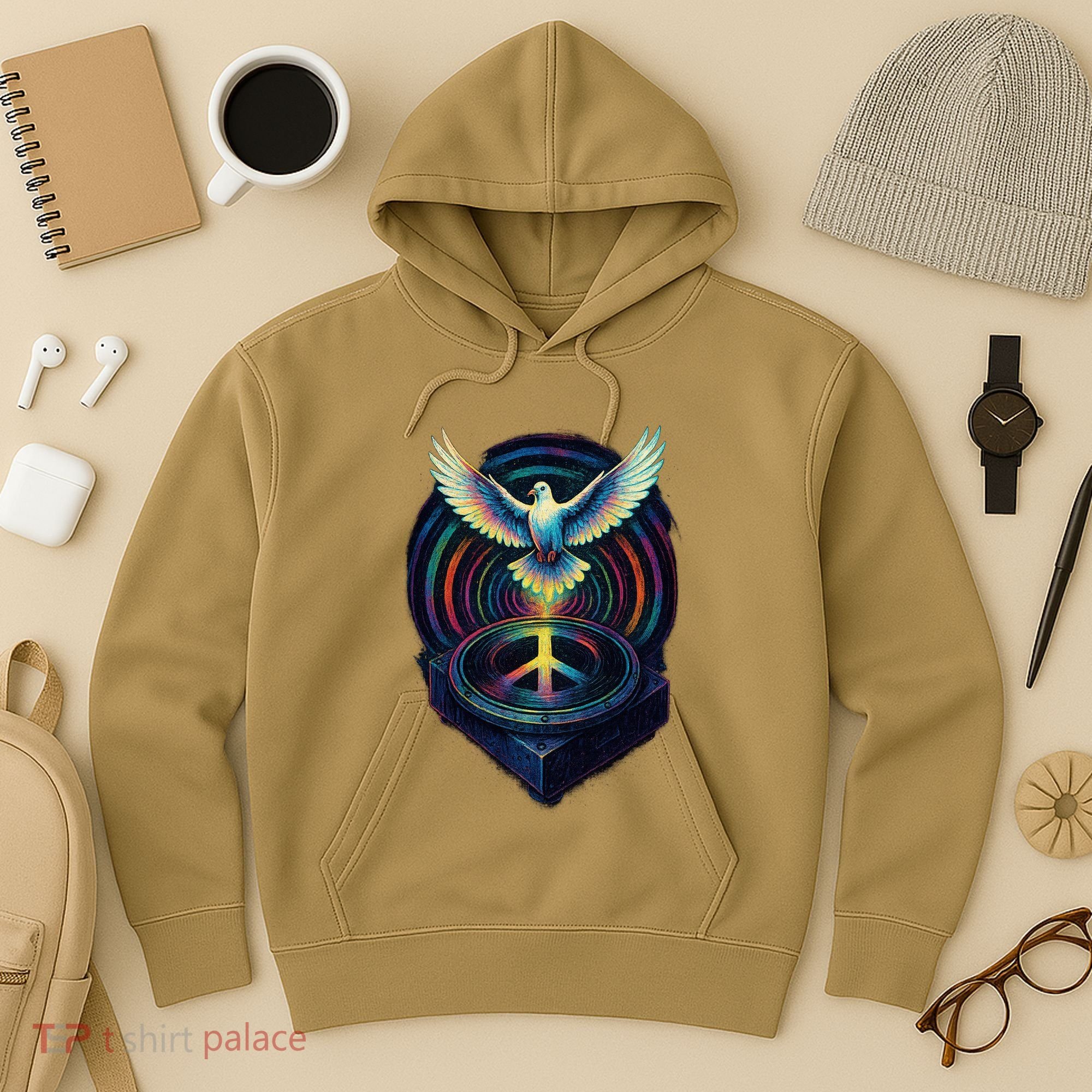 Peaceful Turntable Vibes Hoodie