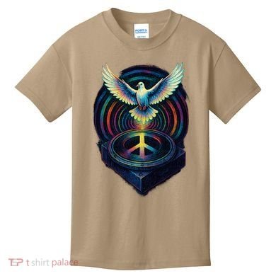 Peaceful Turntable Vibes Kids T-Shirt